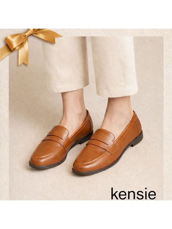 Kensie Shoes - Kensie Gitty Penny Loafers Cognac Brown 6.5M